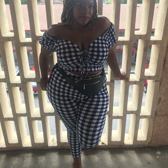 Black and White Plus Size Matching set - Picture 4 of 4